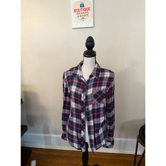 Beach Lunch Lounge Soft Flannel Shirt Size M - Picture 1 of 4